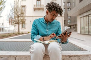 Young adults learning about liver disease prevention and awareness