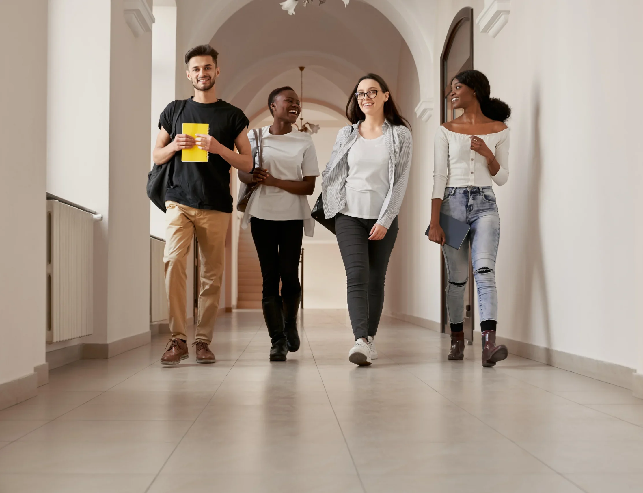 Young adults walking together promoting International Day for Liver Health Awareness and healthy living
